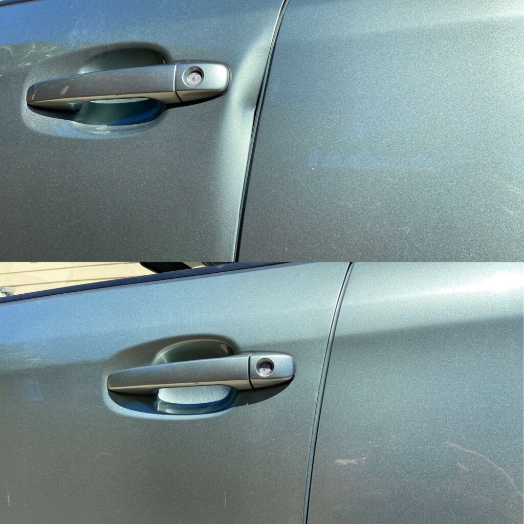 Door paintless dent removal