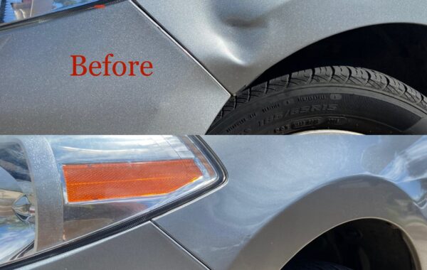 Front Fender Dent Repair on SUV