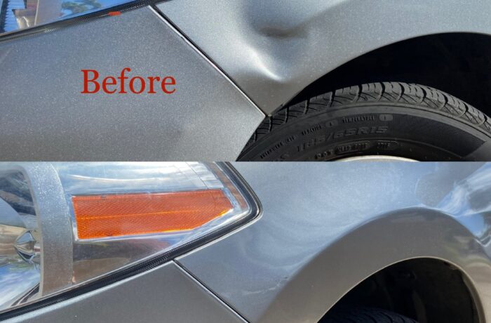 Front Fender Dent Repair on SUV