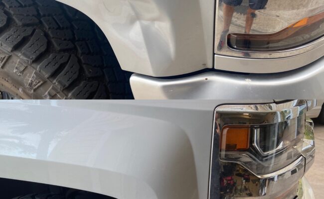 fender-dent-repair-on-truck