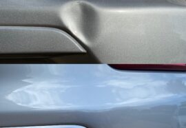 Paintless Dent Removal on Grey SUV