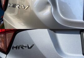 Rear Bumper Dent Repair on Honda CRV