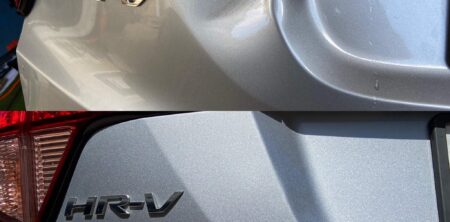 Rear Bumper Dent Repair on Honda CRV