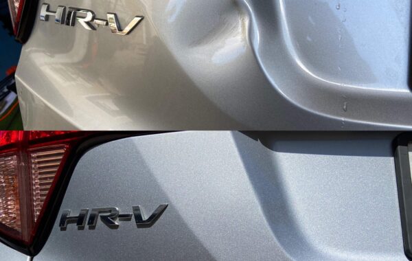 Rear Bumper Dent Repair on Honda CRV