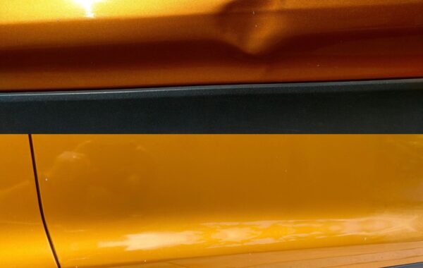 Paintless Dent Repair Above Skirt on Luxury Vehicle
