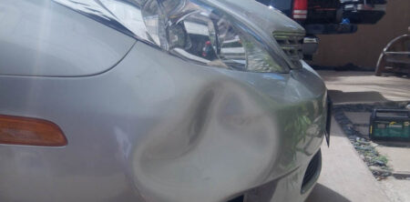 Dented Corner Bumper