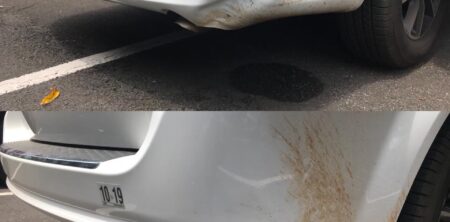 2017 Dodge Caravan backed into a rock in Napili